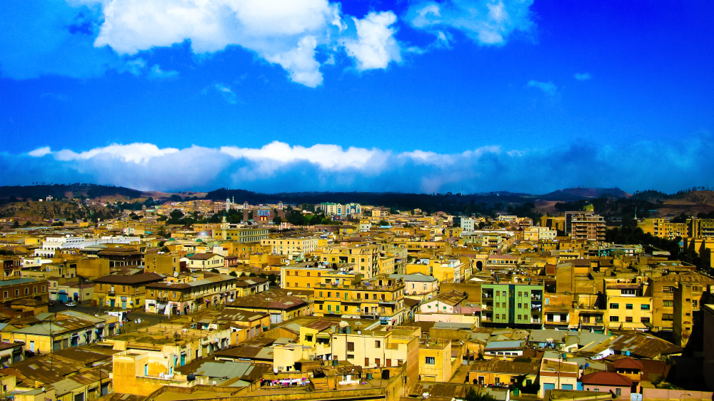 Aerial,View,To,Asmara,,Capital,Of,Eritrea